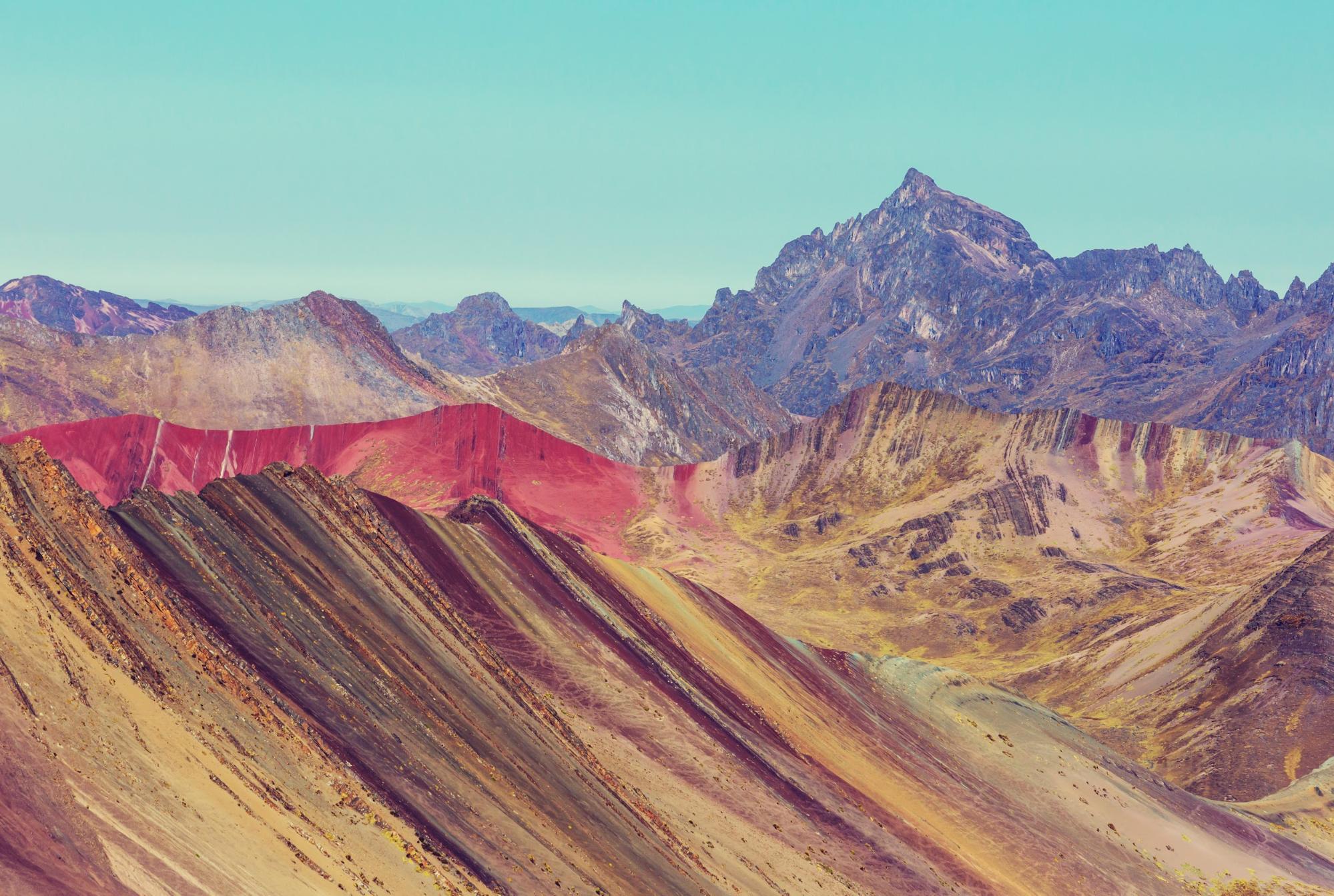 Rainbow Mountain, também conhecida como Vinicunca ou Montanha Arco-Íris - Peru