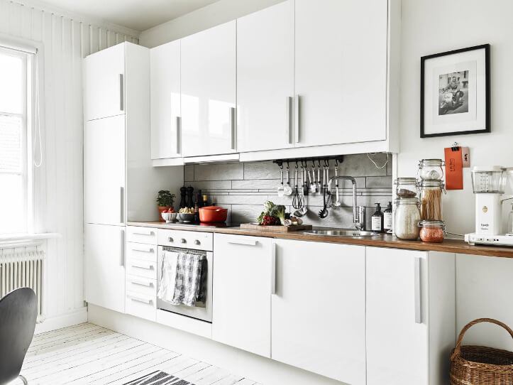 Cozinha escandinava simples