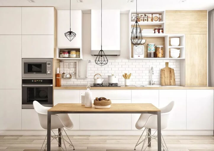 Cozinha tendência escandinava