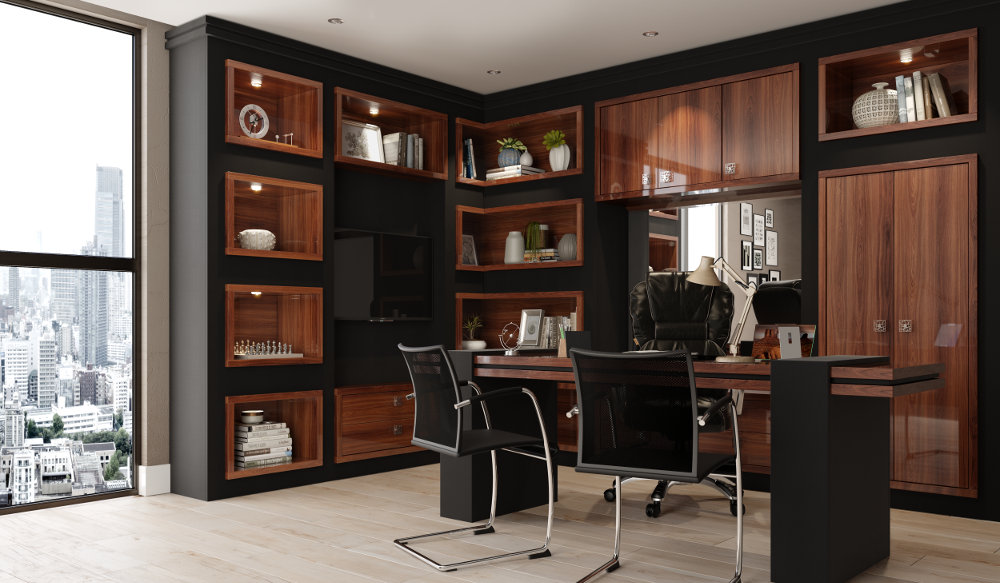 escritório planejado bartz móveis - Ambientes empresariais planejados