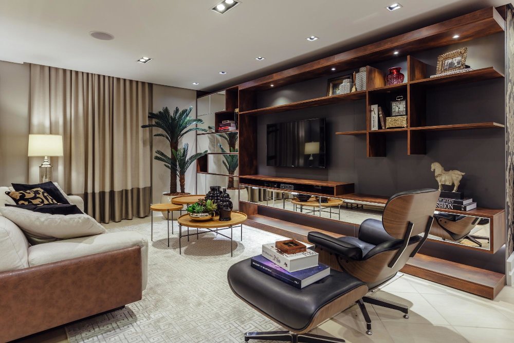 Sala de Estar com iluminação planejada